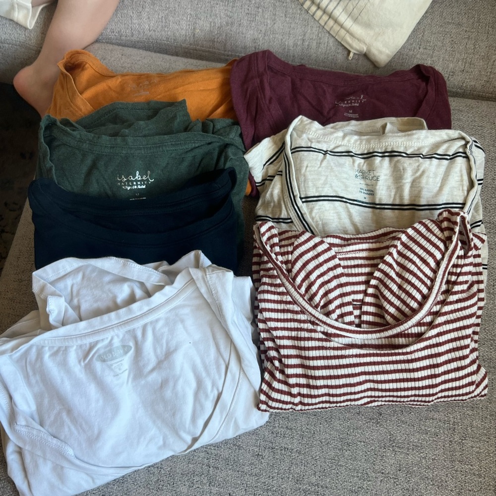 Pack of 8 Maternity Short Sleeve T shirts
